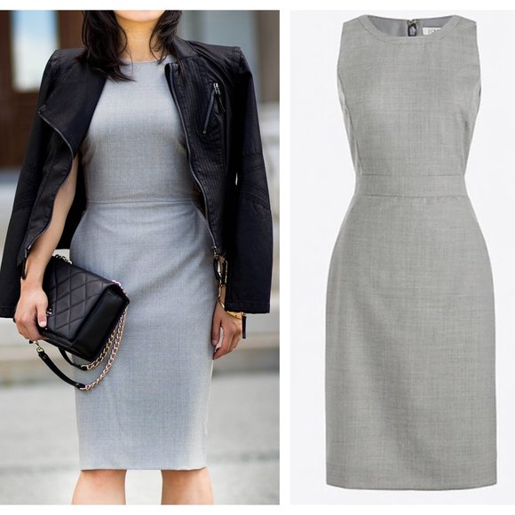 J. Crew Factory Dresses & Skirts - J. CREW Factory Wool Sheath Dress Gray {M45}